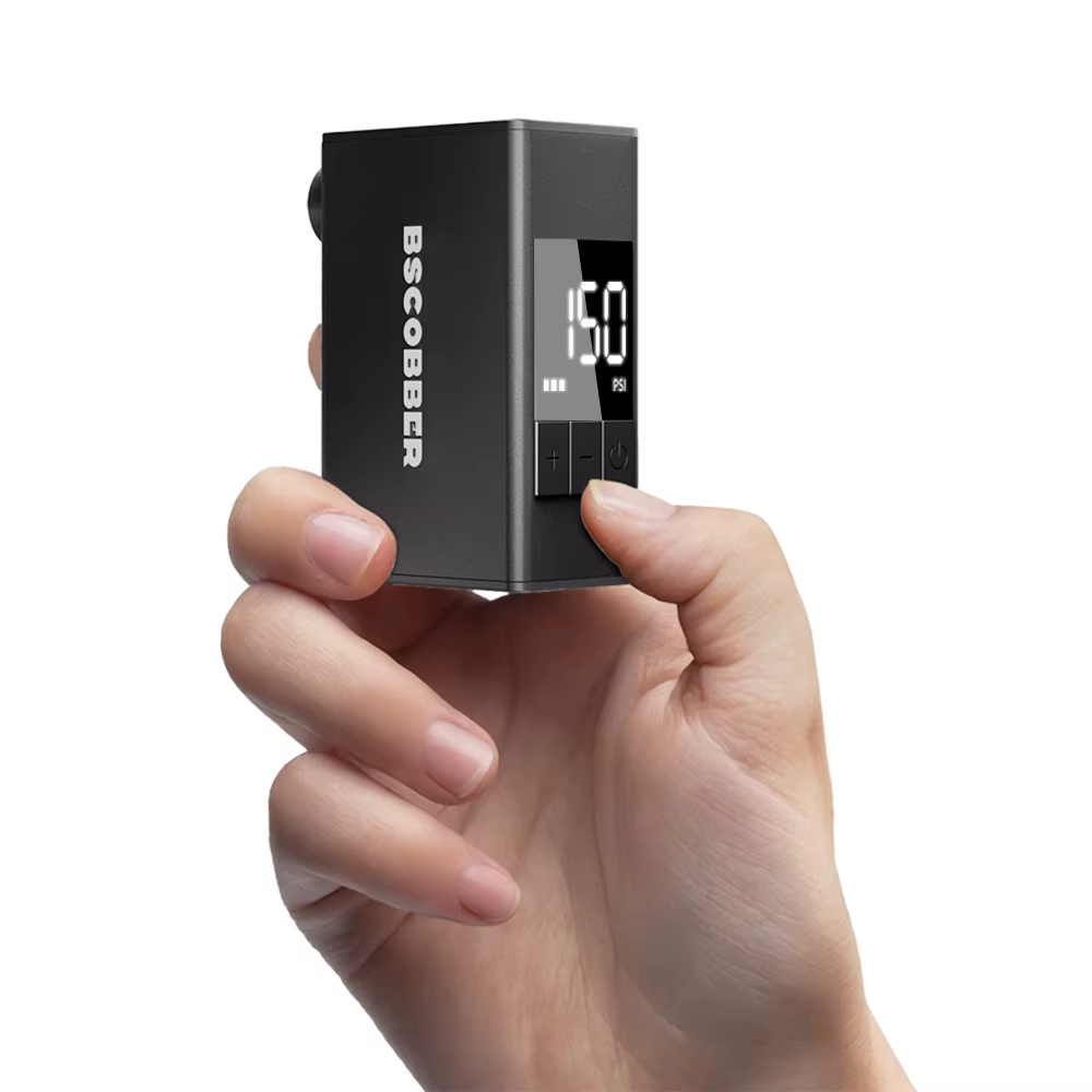 BSCOBBER Mini compresseur d'air pompe de cyclisme pour pneus de VTT gonfleur de pneu de vélo Portabl