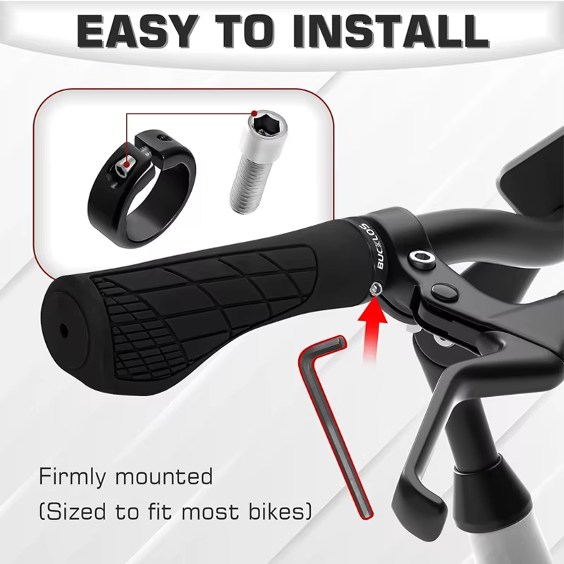 BUCKLOS poignées de guidon vtt ergonomique confortable VTT poignées Lokc vélo poignée de guidon en c