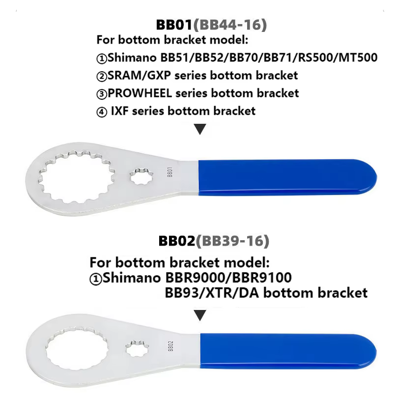 Clé de support inférieur pour vtt/vélo de route, en aluminium 39/40.5/44/46/50mm, outil de retrait d