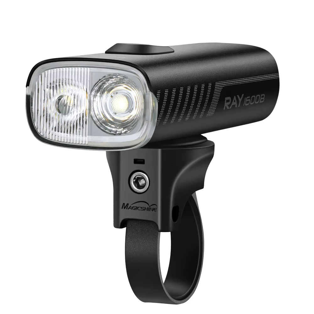 RAY 1600B – éclairage de vélo, charge rapide USB-C, étanche IPX6, équipé de deux LED haute puissance
