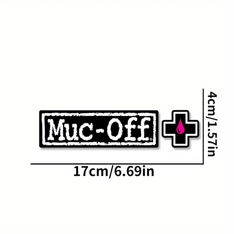Autocollant en vinyle pour vélo MUC-OFF, résistant aux rayures, protégé contre les UV, noir, blanc, 