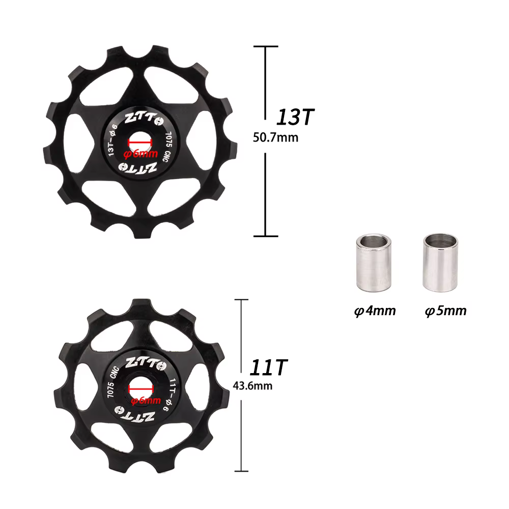 ZTTO – dérailleur arrière de vélo vtt, roue Jockey 11T 13T, poulie à roulement en acier AL7075 CNC,