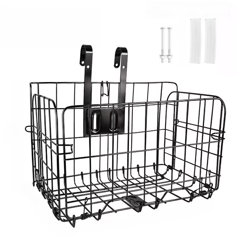 Panier de vélo pliable, panier avant, panier arrière pour VTT, panier latéral à suspendre, accessoir