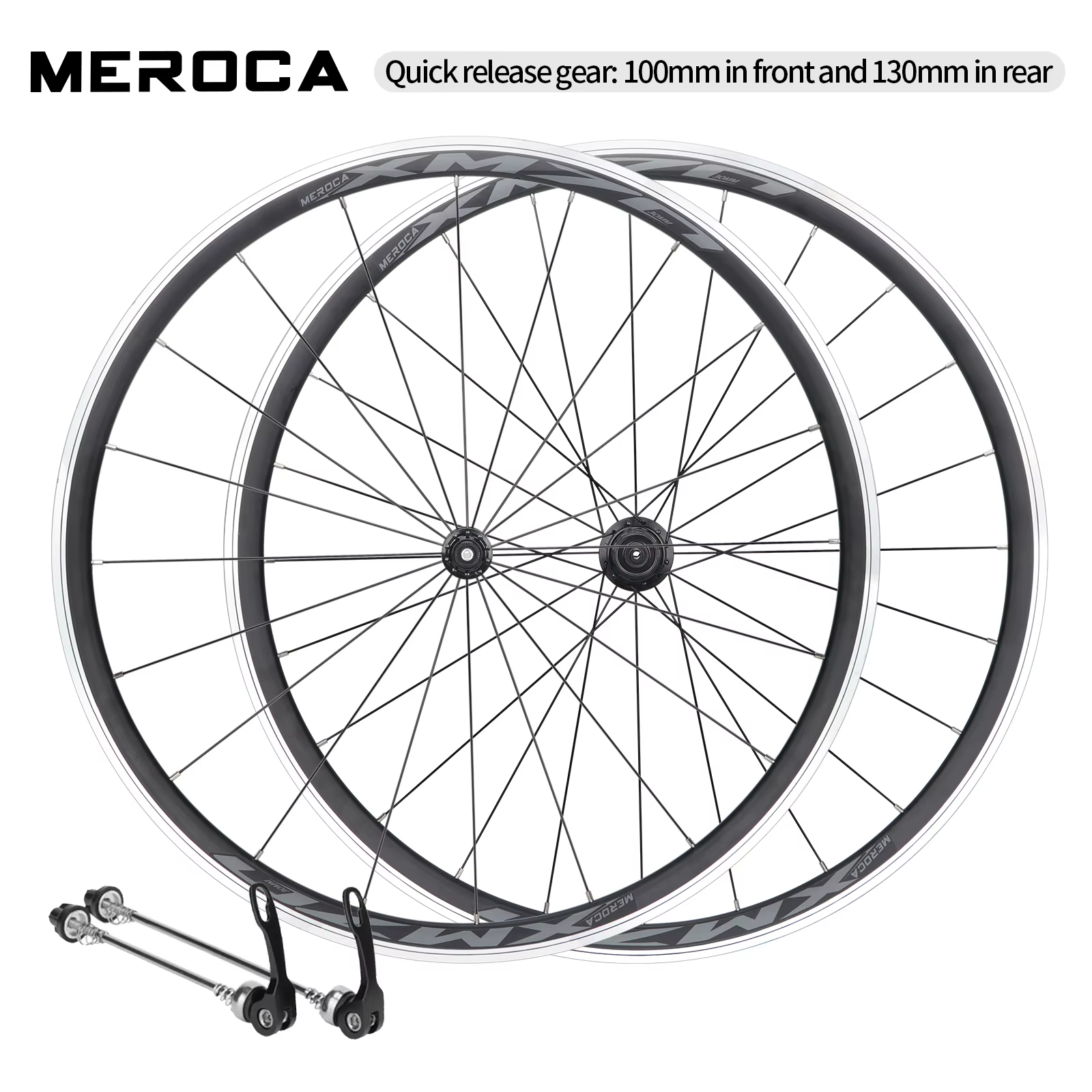 MEROCA-Paire de roues de vélo en alliage d'aluminium ultra-léger, levier de dégagement rapide, frein