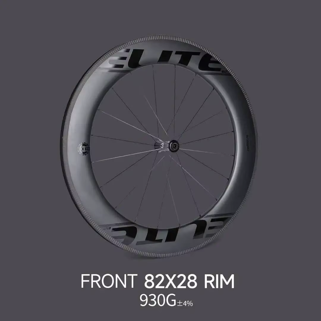 Roues ELITEWHEELS AERO-TT en fibre de carbone pour triathlon, frein V, tubeless, clincher, pour vélo