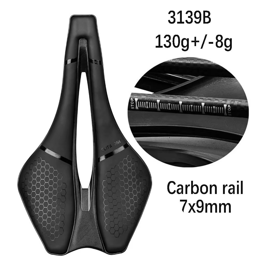 Selle ultralégère en carbone pour vélo de route et VTT, fauteuil de bicyclette, dimensions 245x139mm