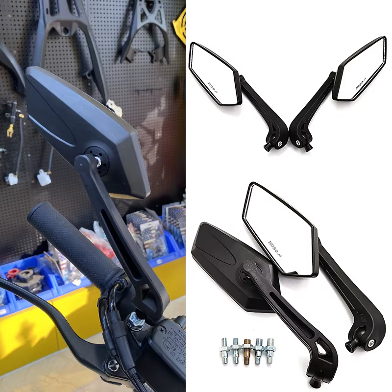 Rétroviseurs Latéraux Universels KobucMirror pour Moto, Scooter, E-Bike, Vision HD, Electrombys, 73R
