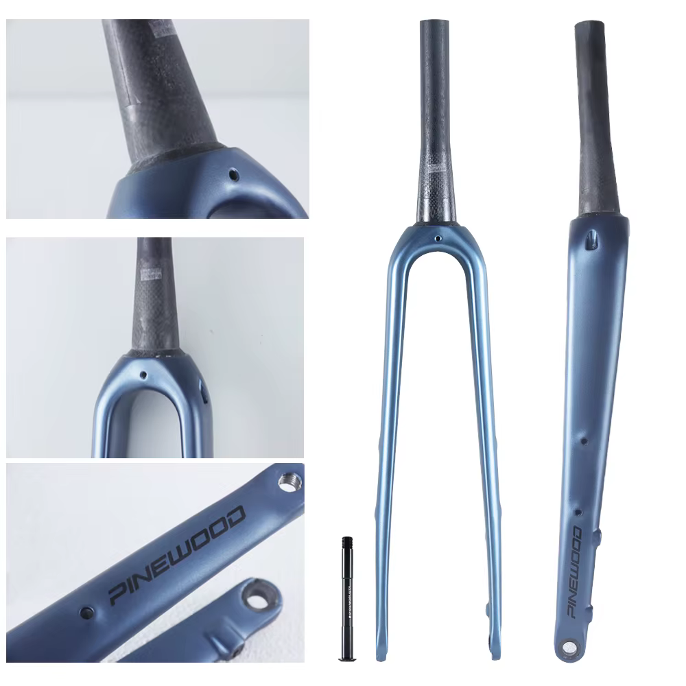 BOLANY-Fourche rigide entièrement en fibre de carbone 700C, route, route, route, peinture, processus