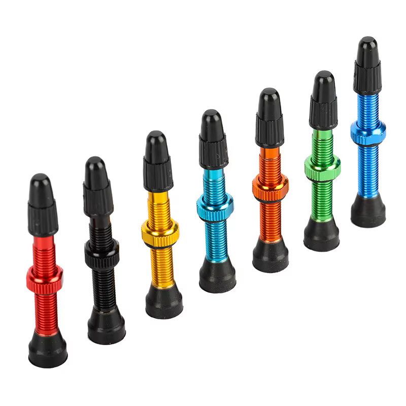 Tiges de Valve Presta Tubeless pour vélo, en alliage d'aluminium, 40mm 44mm 48mm 60mm 80mm, avec out