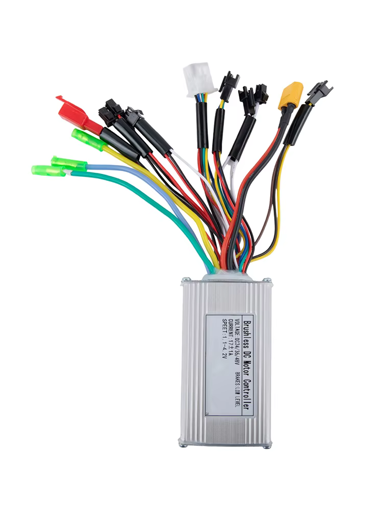 Contrôleur intelligent sans balais 17A pour vélos électriques, moteurs 36V/48V 250W 350W, 3 modes, o