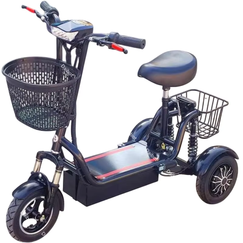 Scooter de mobilité pliable à double moteur pour les personnes âgées, voyage, 3 roues, pliable, 1000
