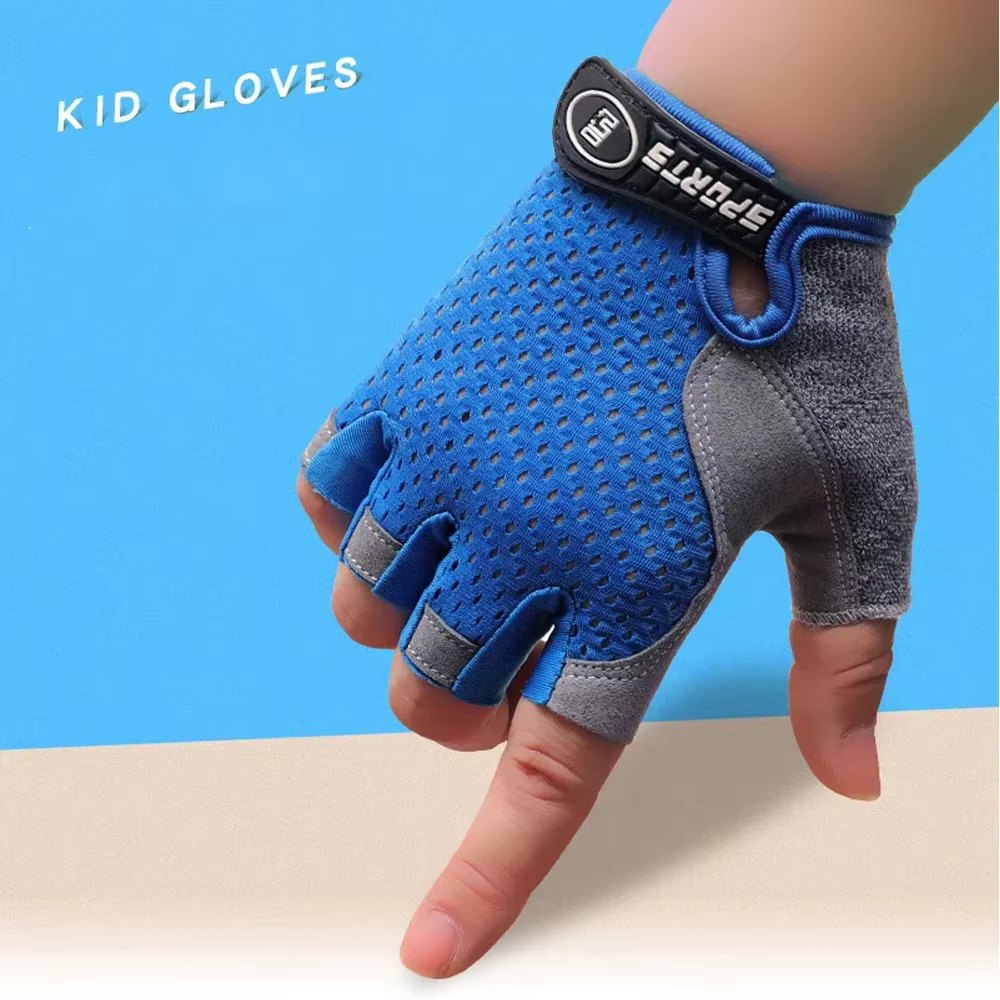 1 paire de gants demi-doigt pour enfants, gants de Sport, respirants, antidérapants, en Gel, pour en