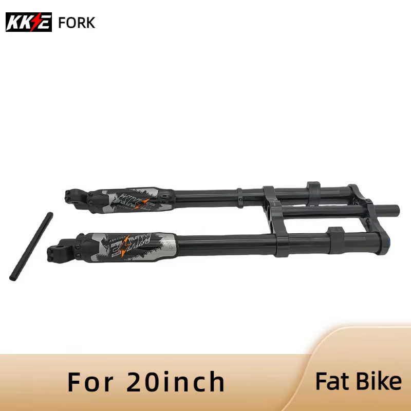 KKE Fourche avant pour gros vélo de 20 pouces, axe 135 × 15 mm, tube droit