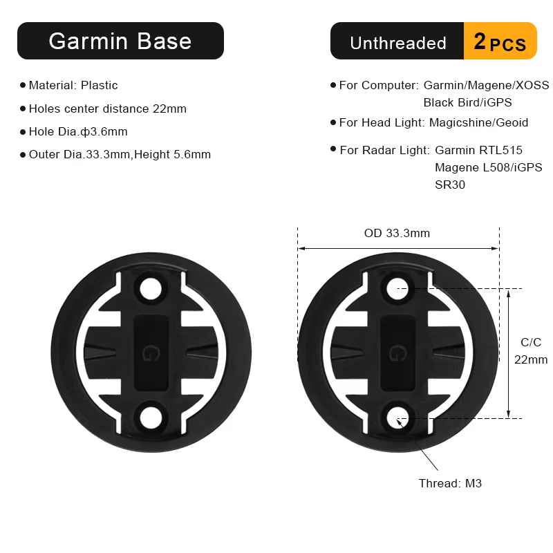 Base de montage de support d'ordinateur de vélo pour Garmin Bryton Wahoo Magene, adaptateur de monta