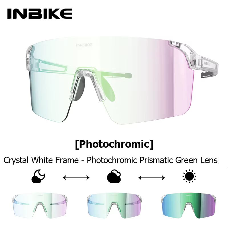 INBIKE – lunettes de soleil photochromiques pour cyclisme, Anti-buée, pour sport, course à pied, ave