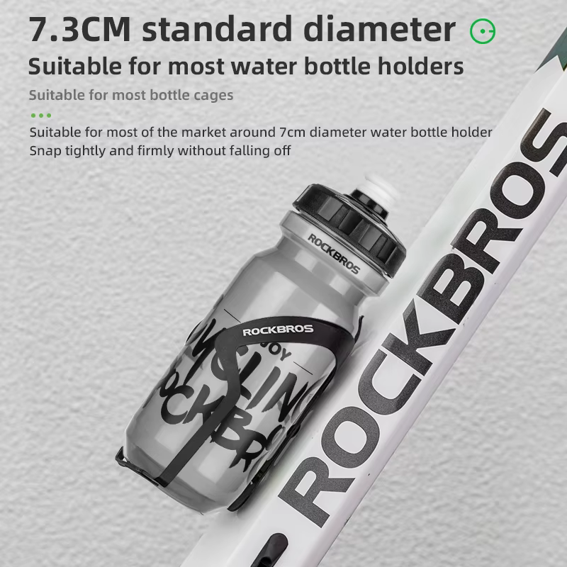 ROCKBROS-Bouteille d'eau en plastique pour vélo de route et VTT, accessoire portable de grande capac
