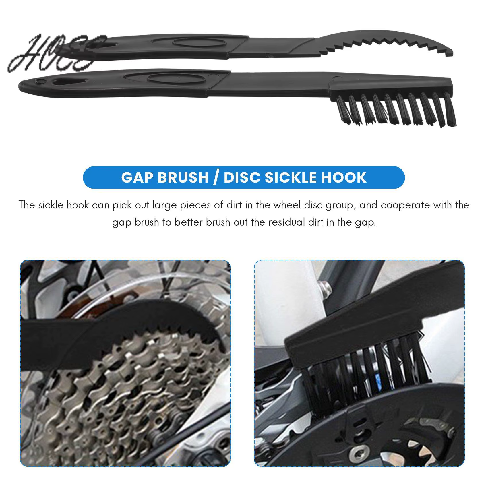 HOES-épurateur de chaîne de vélo, outil de nettoyage de lave-chaîne de vélo de montagne Portable 4 p