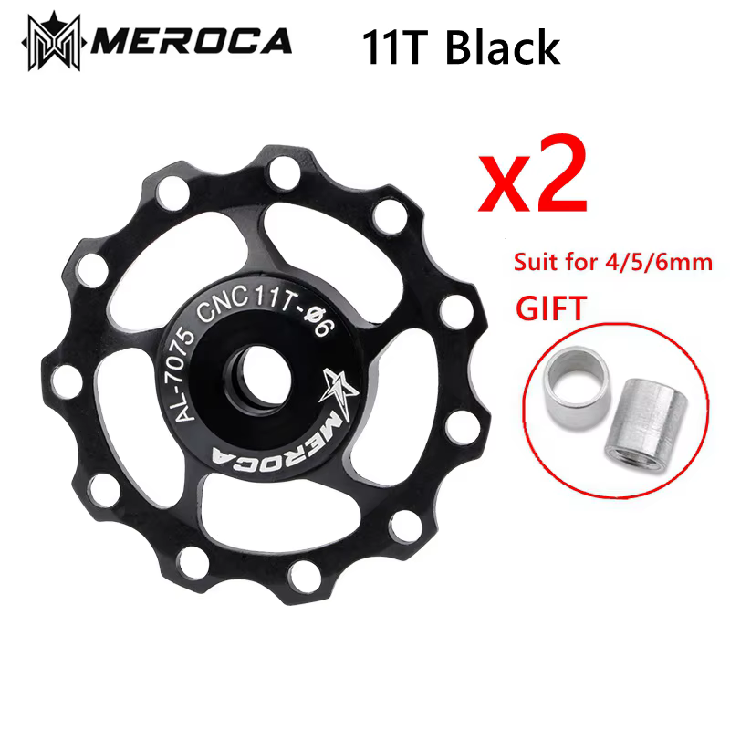 MEROCA 2 pièces vtt vélo de route dérailleur arrière poulie ensemble vélo Jockey Guide roue Support 