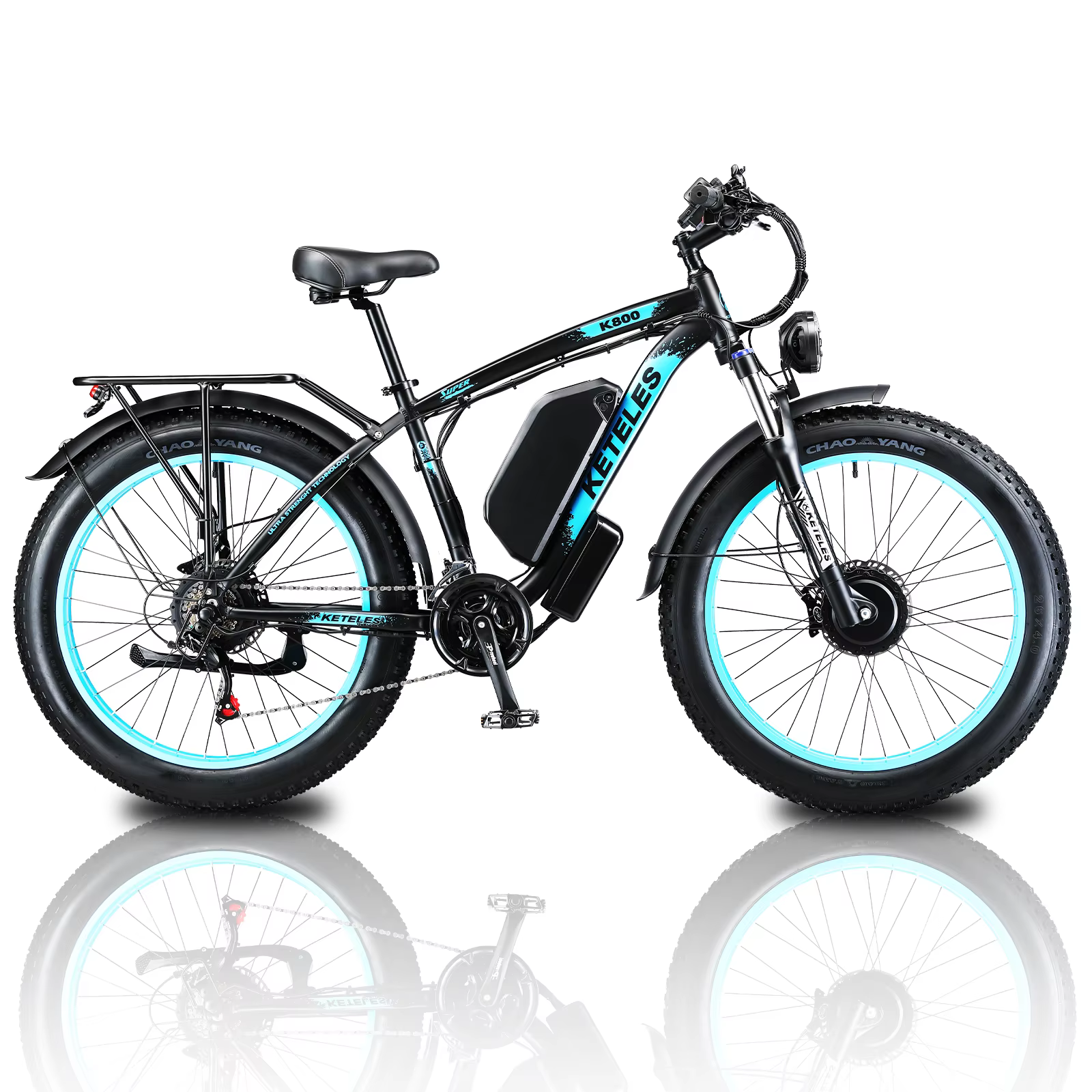 EllTELES-Vélo Électrique Hybride à Moteur K800 de 2000W pour Adulte, Bicyclette de Montagne de Neige