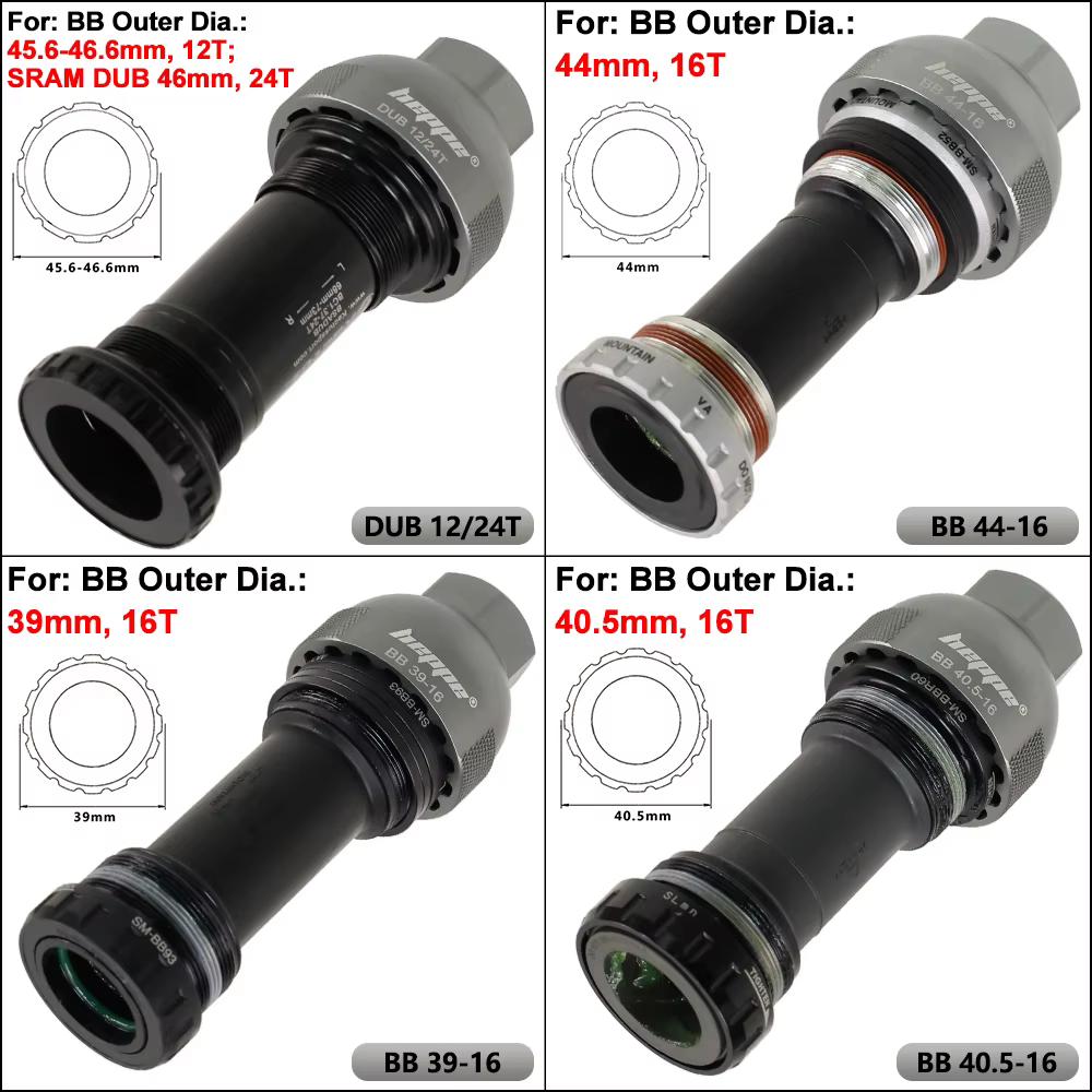 Outil d'installation et de retrait du support inférieur de vélo, Kit d'outils d'extraction BB, ensem