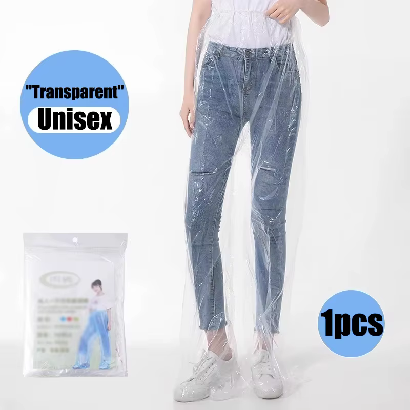 Pantalon imperméable jetable, 1/6 pièces, Portable, résistant aux éclaboussures, fendu, pour voyage 