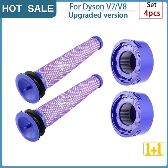 Accessoires pour bac à poussière Dyson V8 V7, filtre cyclonique, filtre lavable, pièces remplaçables