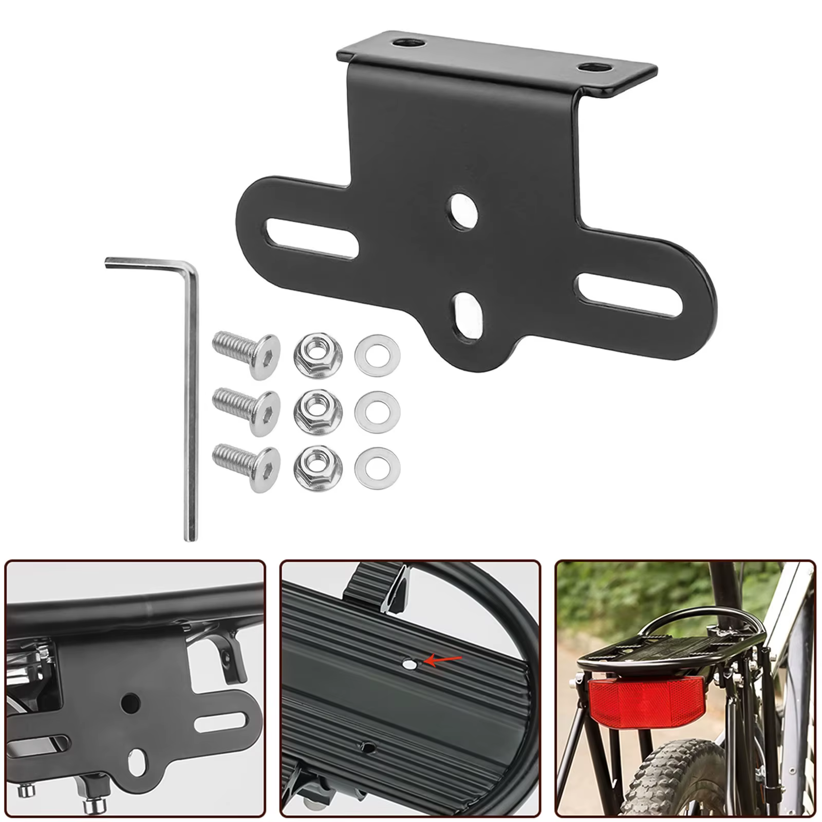 Support de feu arrière de vélo électrique e-bike, support de lampe de vélo, pièces de rechange, pièc
