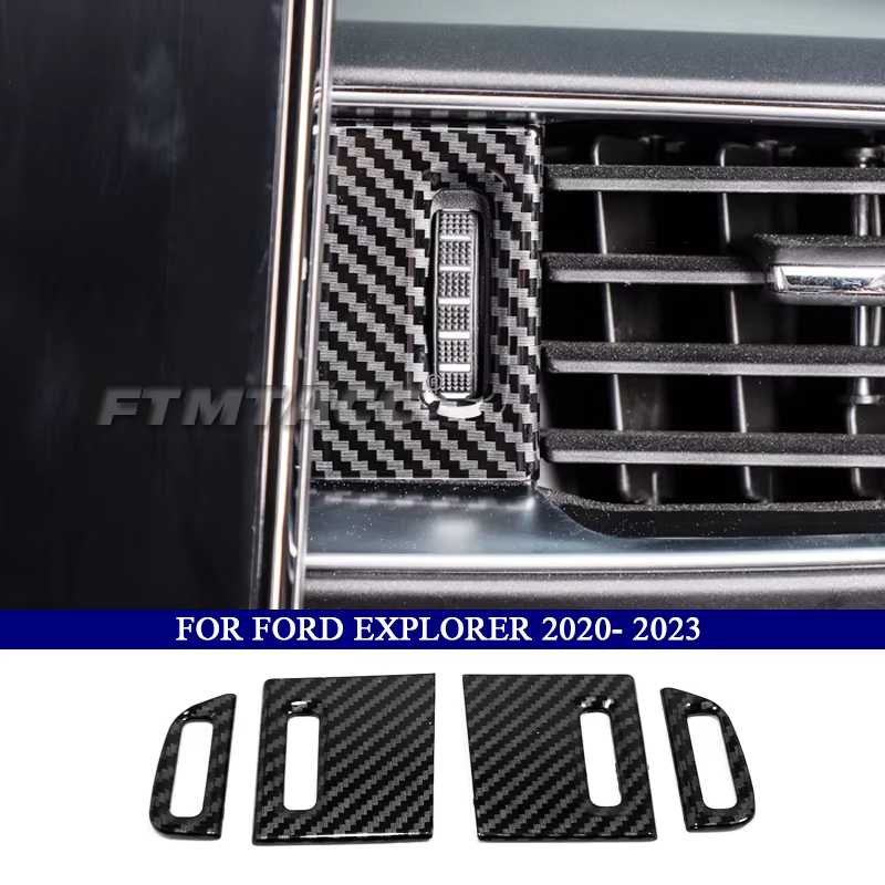 Kit intérieur en Fiber de carbone ABS, accessoires de voiture pour Ford Explorer 2020 2021 2022 2023