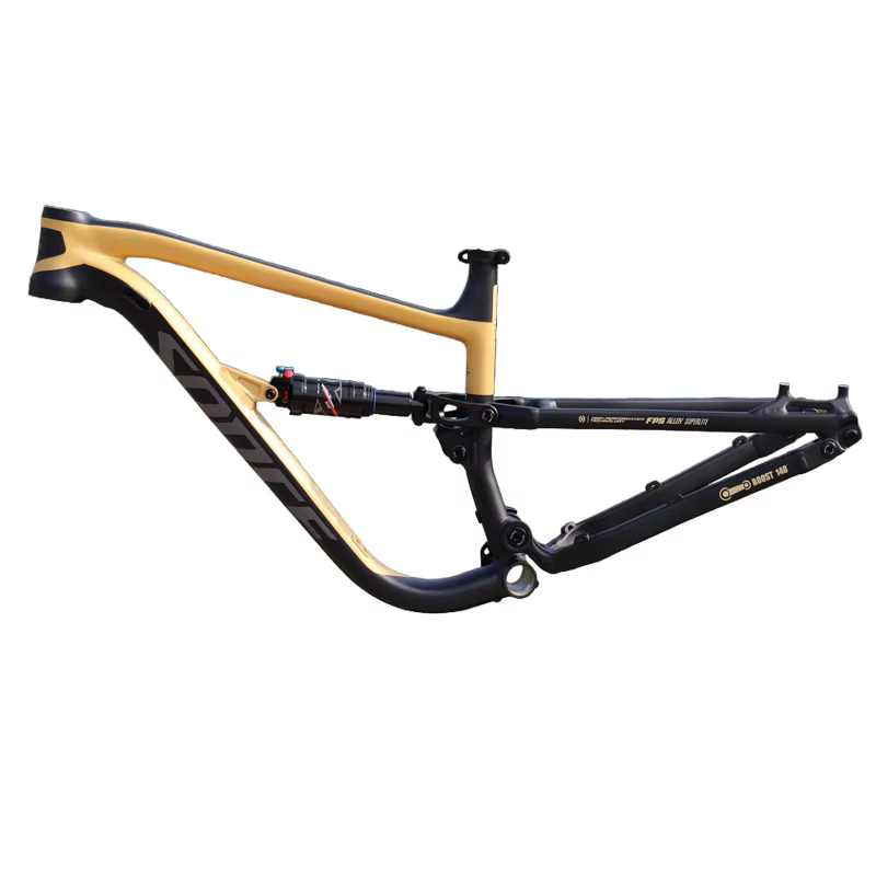 Cadre de vélos de montagne à suspension complète, cadre arrière souple 26 ", axe traversant boost, 1