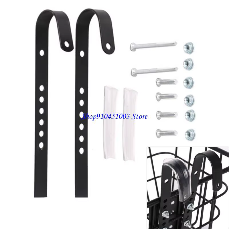 77HC Metal Bike Front Basket High Hauteur réglable Crochet rapide Crochet Panier fil Panier suspensi