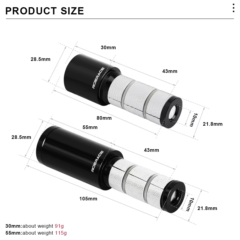 Extension de hauteur de tige de guidon de vélo 1-1/8 "(28.6mm), fourche en alliage, rehausseur caché