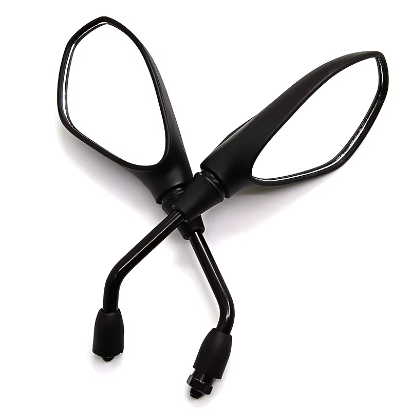 Rétroviseurs de moto, rétroviseur latéral d'extrémité de guidon noir pour Scooters ATV vélos motos 2