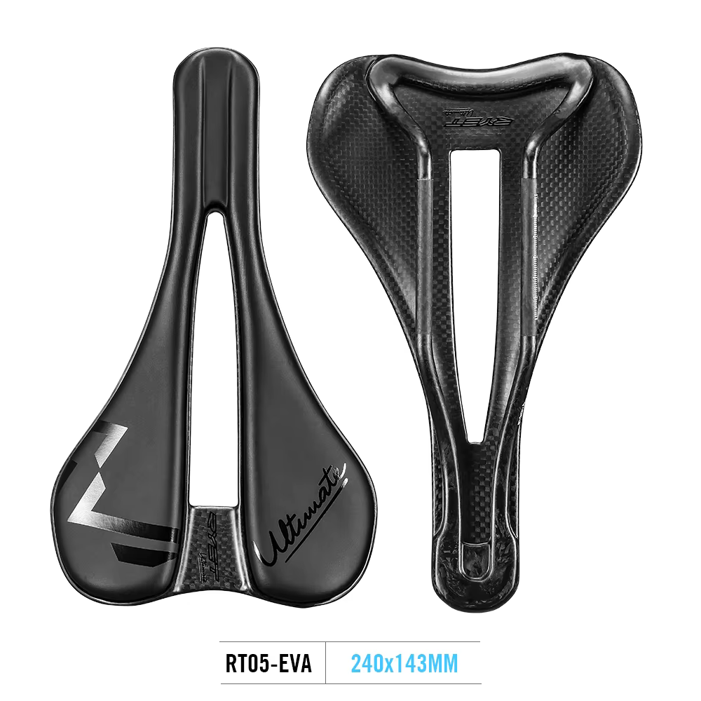 Selle de vélo en carbone imprimée en 3D RYET 135g, rembourrage EVA 240x143mm, ultralégère, creuse, r