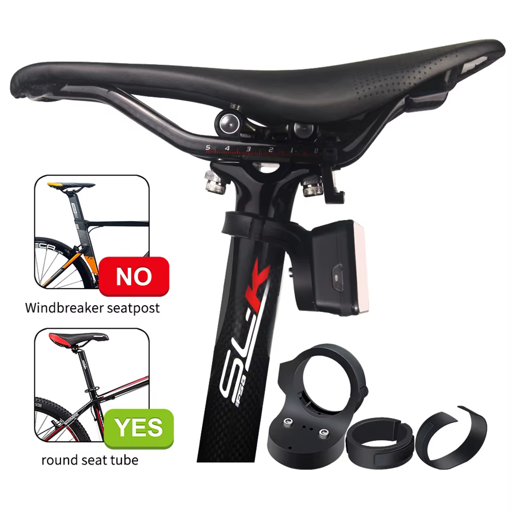 Support de feu arrière de vélo, Support de tige de selle pour vtt, Support de cyclisme pour Garmin V