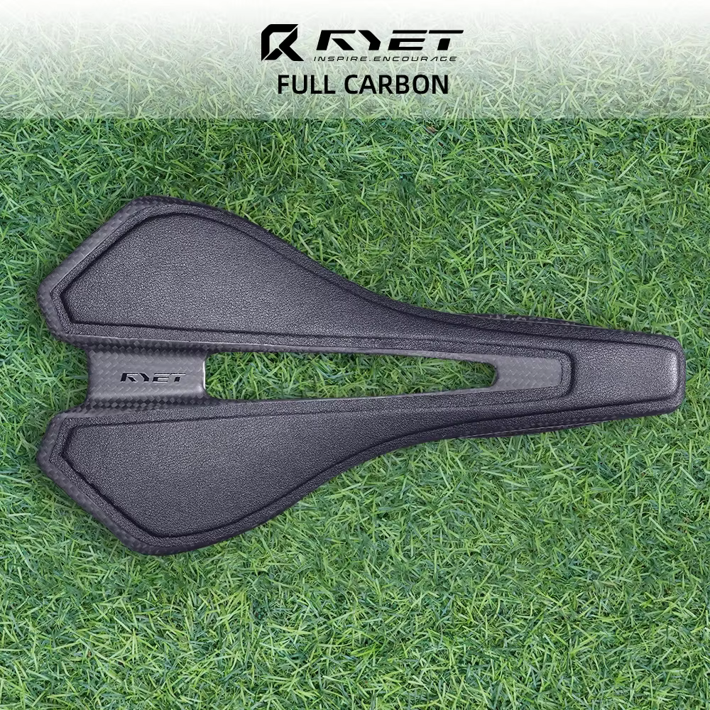 RYET selle de vélo ultralégère 85g entièrement en carbone 249x144mm 7x9cm vtt gravier cyclisme sur r