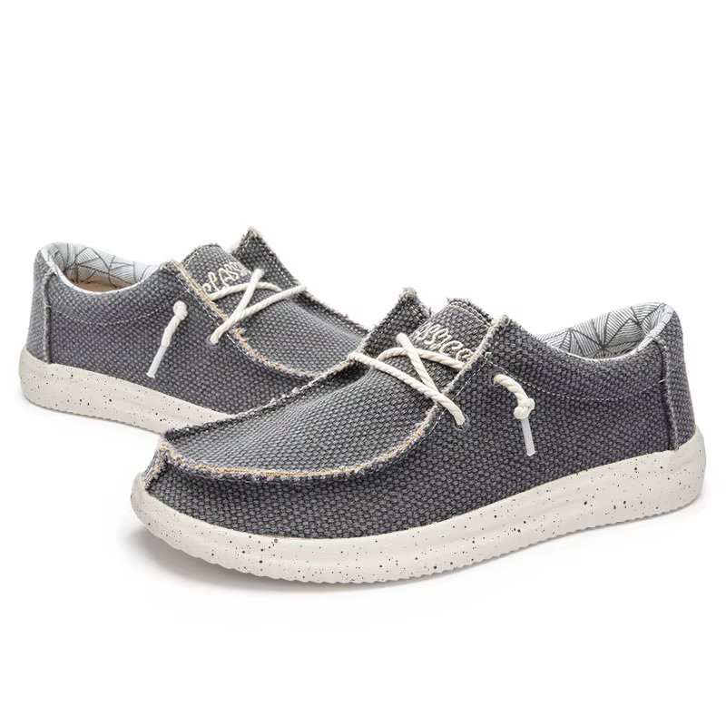 Mocassins légers en toile pour hommes, confortables et décontractés, semelle souple, bon pour la mar