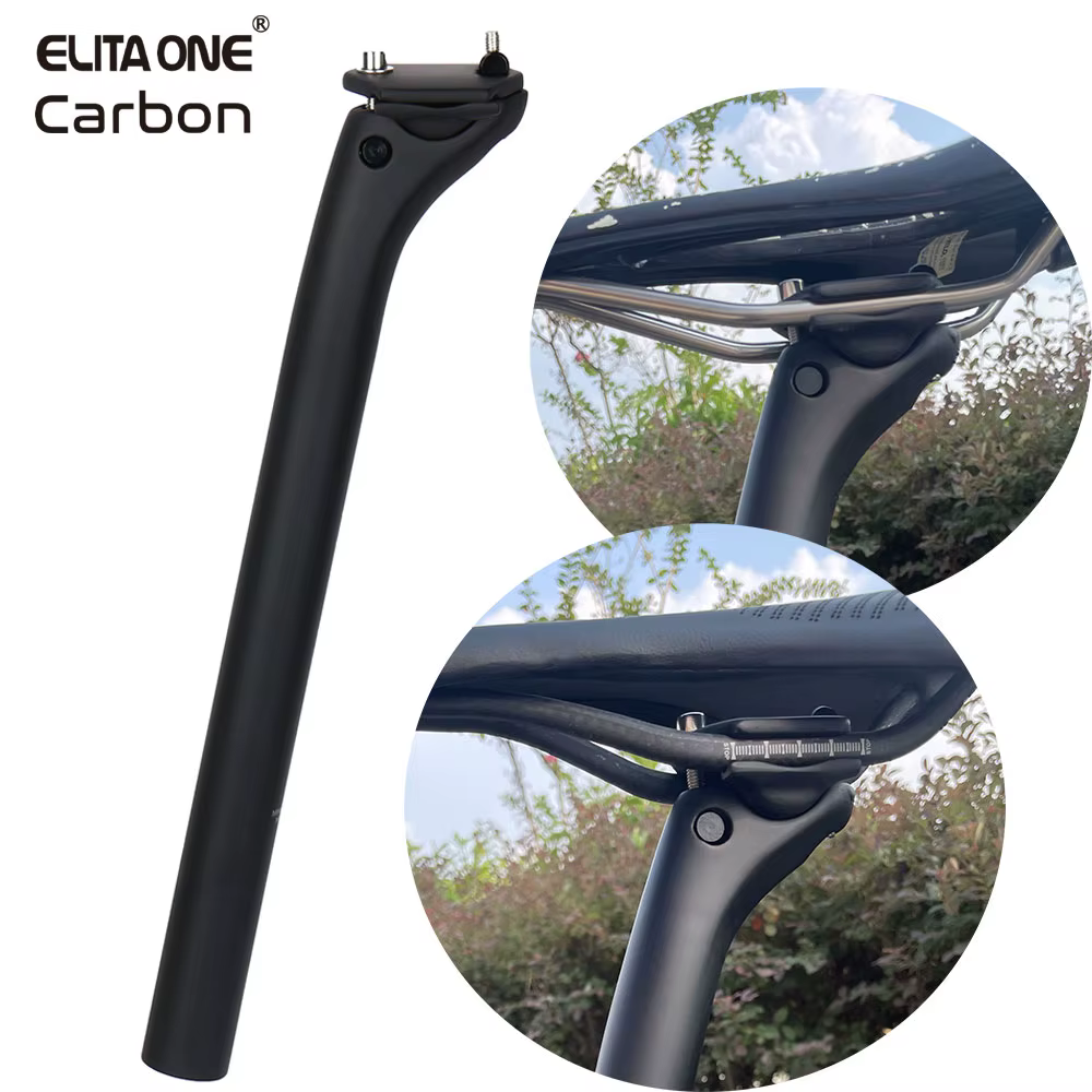 ELITAONE vtt tige de selle en carbone 20mm décalage 25.4-31.6mm pince 350-450mm longueur montagne/ro