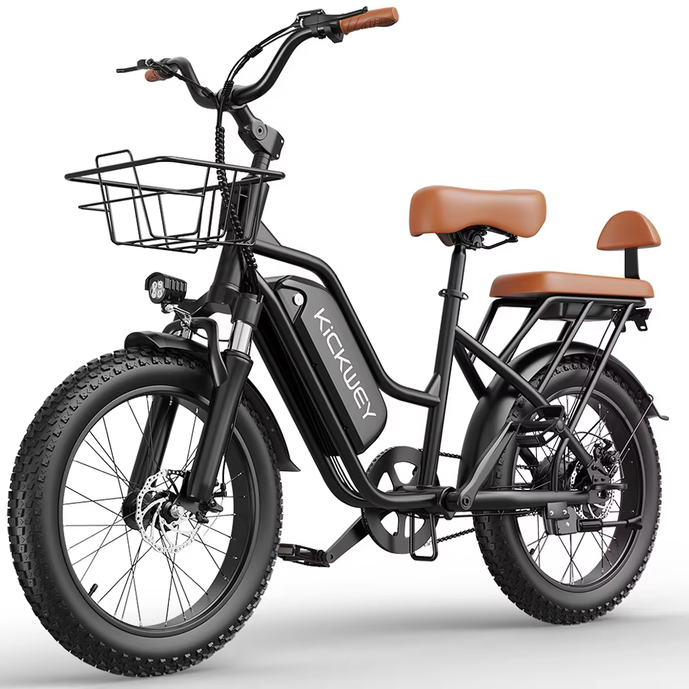 Vélo électrique Kickwey LD20 250W & 1000W 48V 20AH avec pneus larges 20x3 pouces, vélo de montagne e