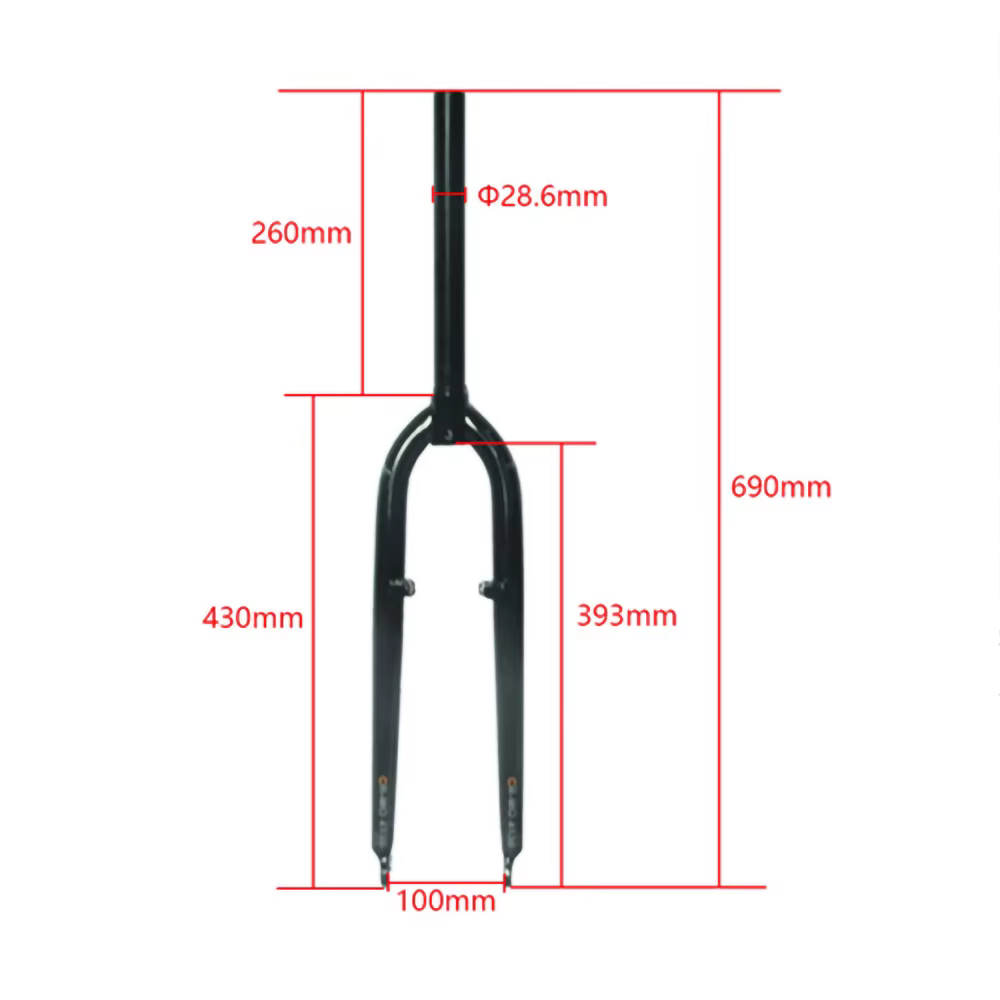 26/27.5ER DARKROCK CM-3 /CM-5 cr-mo Steels fourche avant 28.6mm disque et V frein vtt fourche rigide