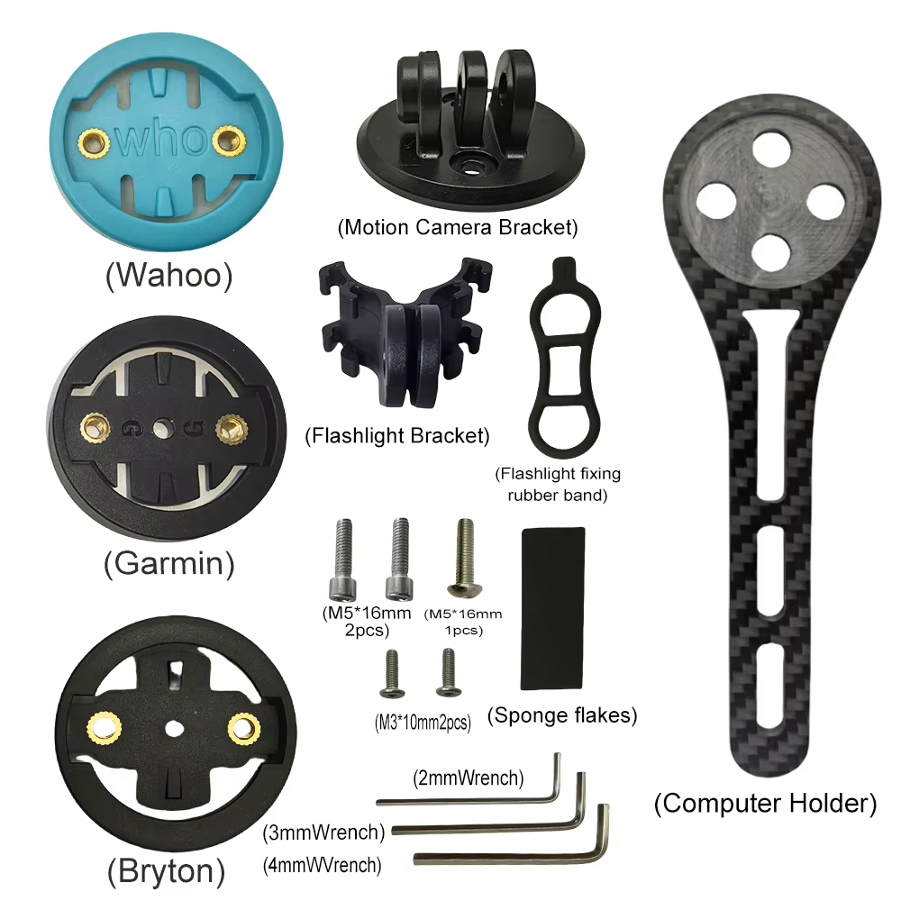 Support de compteur de vélo en fibre de carbone, support de chronomètre et de compteur de vitesse po