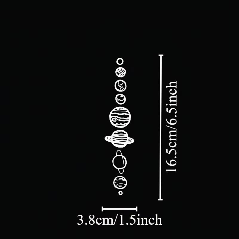 Autocollants de vélo imperméables et résistants aux UV sur le thème de l'espace galactique, 5 planèt