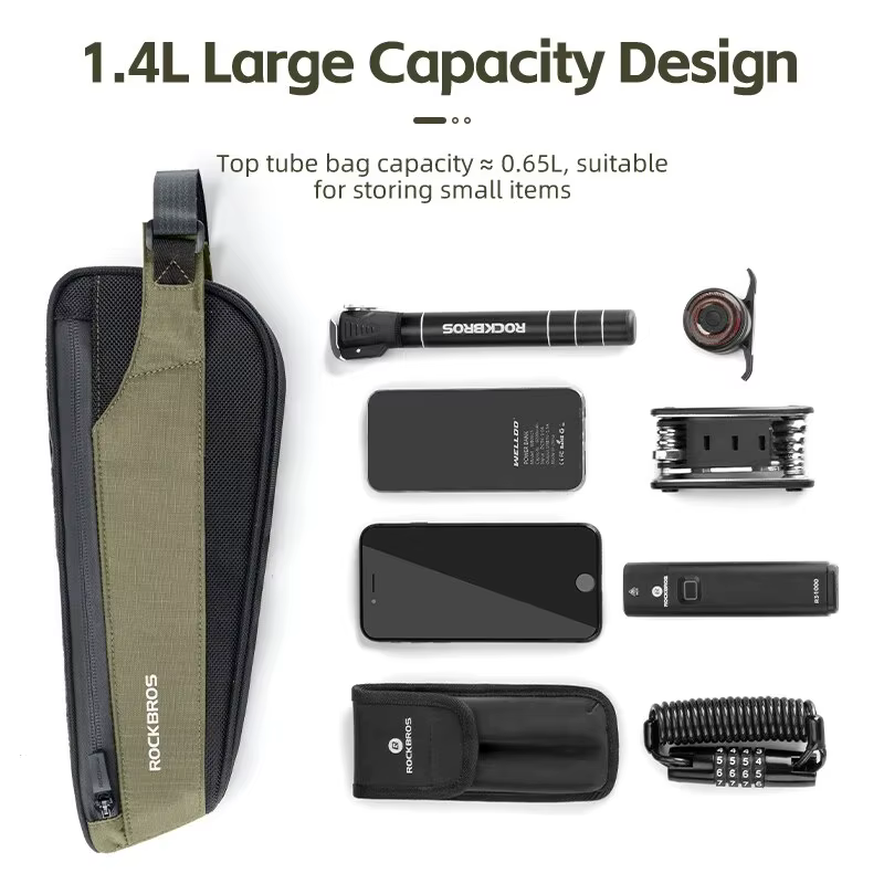 ROCKBROS sac de vélo Portable cyclisme haut bas Tube sac vtt route téléphone sac à outils réfléchiss