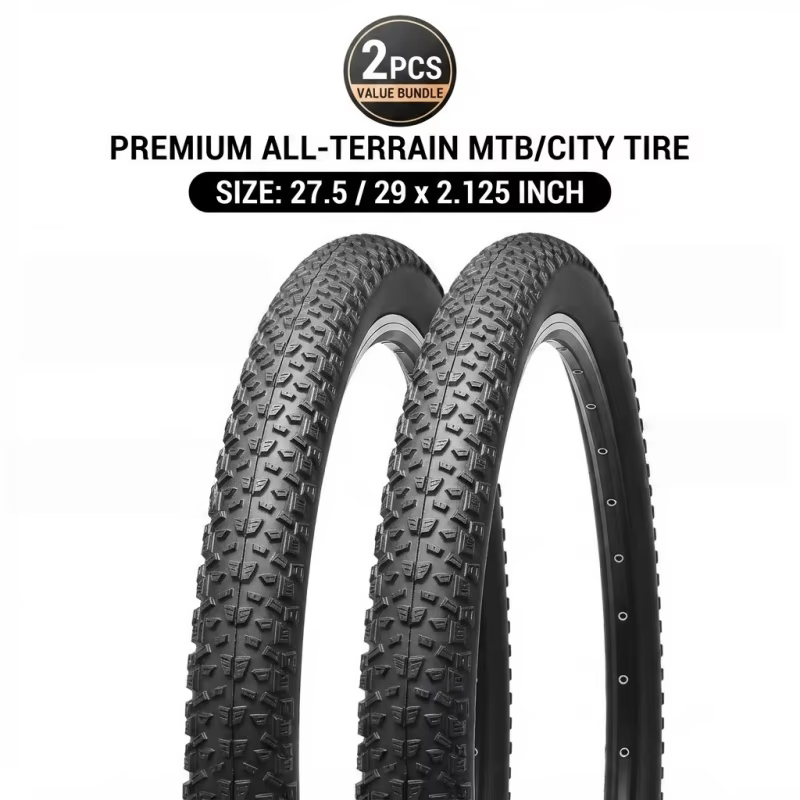 Pneus de vélo VTT 27.5/29 x 2.125 pouces, 2 pièces, pneus de remplacement durables en caoutchouc pou