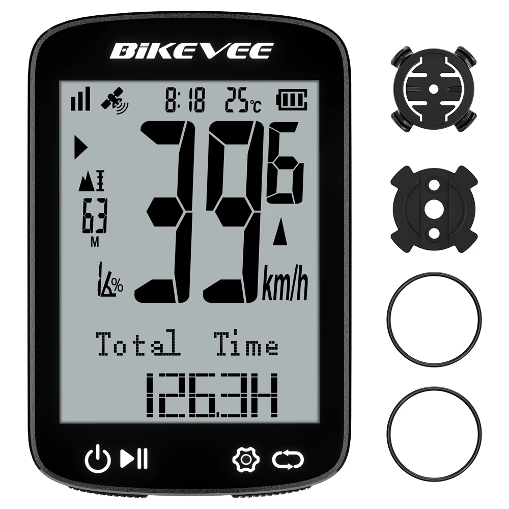 Ordinateur de vélo sans fil GPS, compteur de vitesse, odomètre avec rétroéclairage automatique, anal