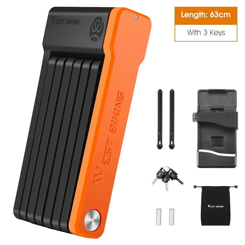 WEST BIKING – serrure de vélo pliable, sécurité routière, antivol, pour vtt, cyclisme, Scooter, chaî
