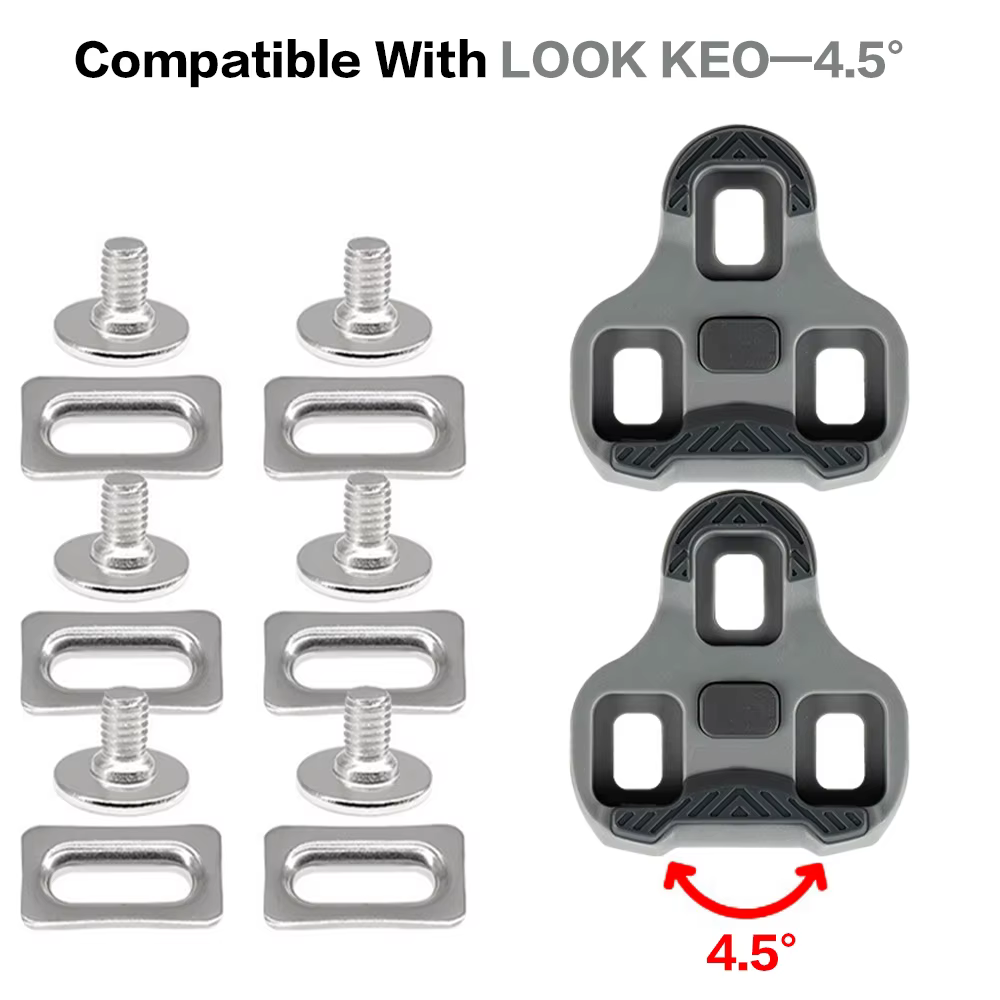 Crampons de vélo compatibles avec les crampons Look KEO pour intérieur Peloton extérieur cyclisme su