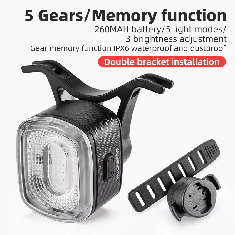 ROCKBROS feu stop de vélo intelligent IPx6 feu arrière type-c feu arrière de vélo arrêt automatique