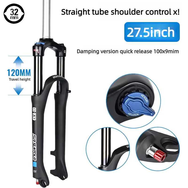 Fourche de suspension SR SUNTOUR XCR pour VTT, débattement 120 mm, QR 100x9 mm, BOOST 110x15 mm - 27