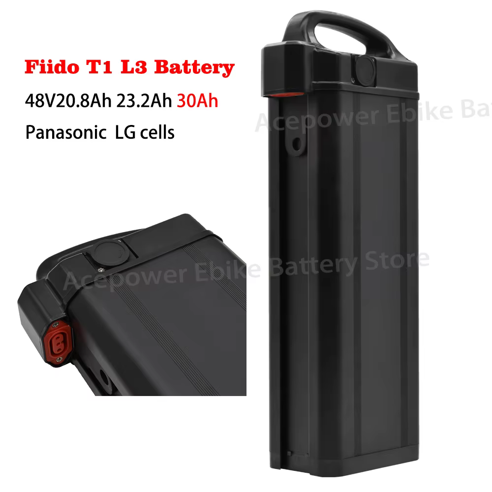 Batterie de rechange pour vélo électrique, 48V, 20Ah, 20,8 Ah, 23,2 Ah, 30Ah, pour support Fiido T2,