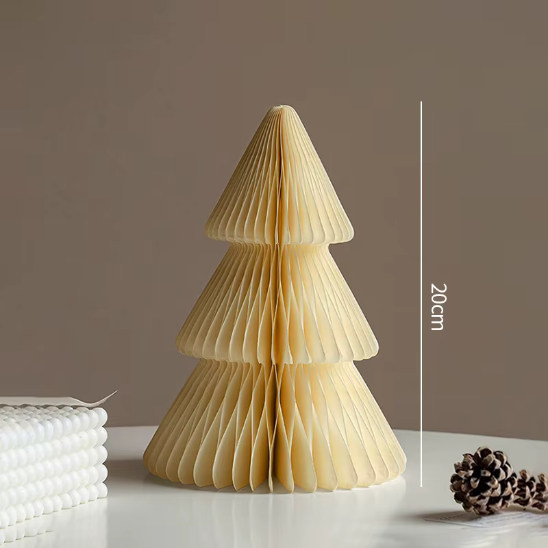 Décoration de sapin de Noël, ornements de sapin de Noël en papier nid d'abeille 3D, pendentifs suspe